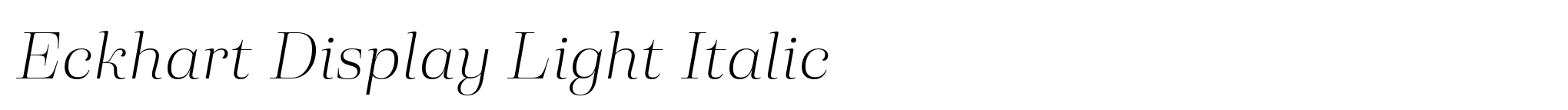 Eckhart Display Light Italic image